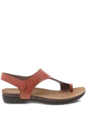 Dansko Reece Orange Waxy Burnished Leather Sandals EU 40 US Women’s 9.5–10